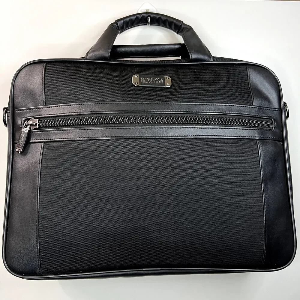 Kenneth Cole Reaction R-Tech Laptop Briefcase Bag Black 15